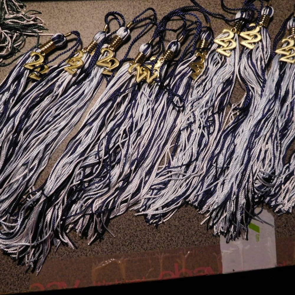 2022 MOTAR BOARD TASSLE GRADUATION NAVY LIGHT BLUE WHITE TASSEL TASSLE JOSTENS
